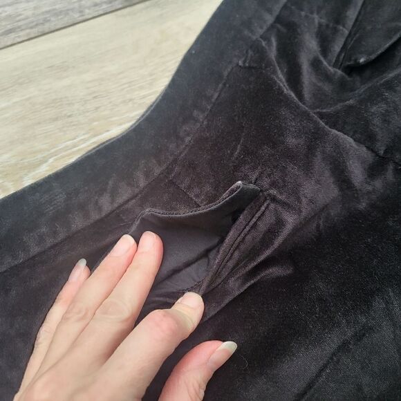 Talbots Petites vintage dress pants size 10 petite blue and black velvet - Picture 11 of 11